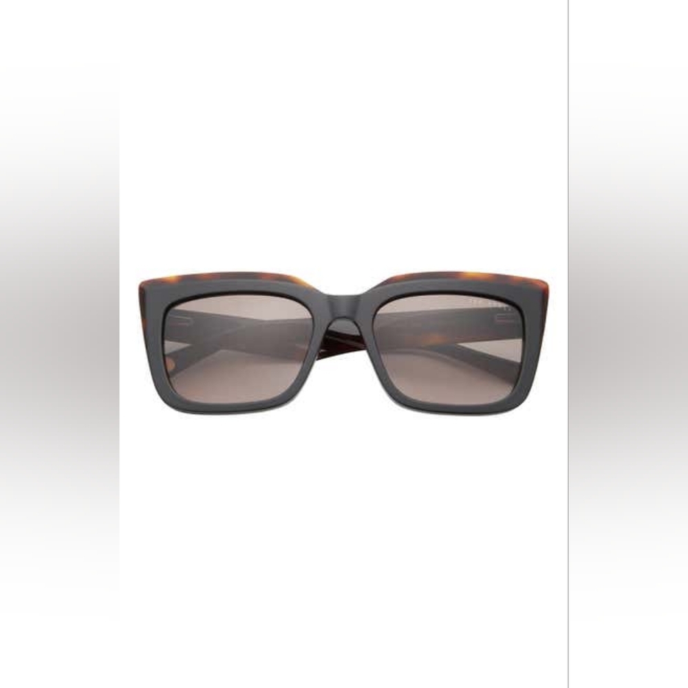 Ted Baker London 55mm Polarized Cat Eye Sunglasses, One Size, BLACK